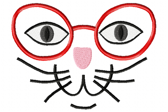 Cat Face with Glasses: A Holiday Embroidery Review