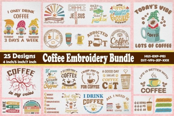 Coffee Embroidery Bundle: A Seller’s Review