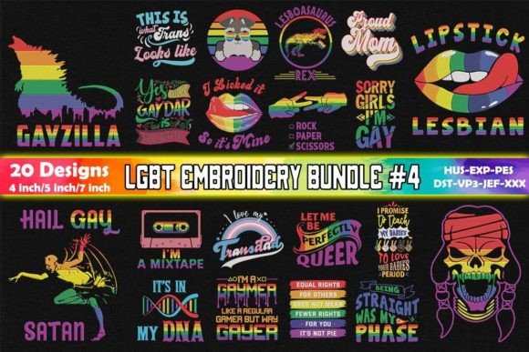 LGBTQ Embroidery Bundle 4: A Designer’s Craft Fair Review