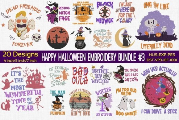 Review: Happy Halloween Embroidery Bundle 3 for Craft Fairs