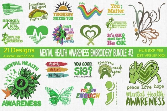 Review: Mental Health Awareness Embroidery 2