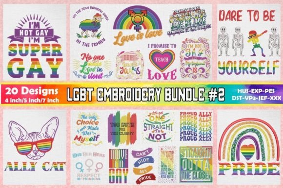 Reviewing LGBTQ Embroidery Bundle 2 for Craft Fairs