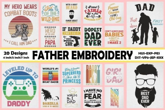 Reviewing the Father Embroidery Bundle for Commercial Use